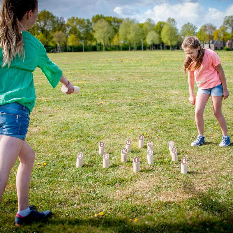 Afbeelding laden in galerijviewer, Kubb number original rubber hout
