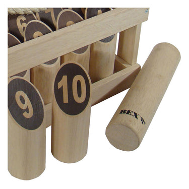 Kubb number original rubber hout in houten kist