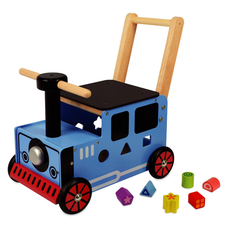 Afbeelding laden in galerijviewer, I'm toy loop- en duwwagen trein
