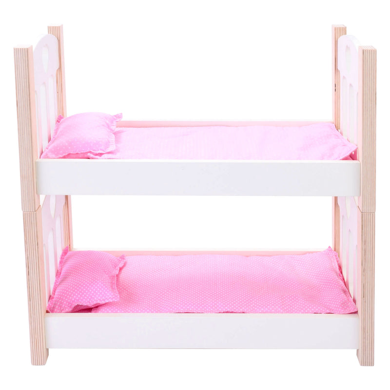 Afbeelding laden in galerijviewer, Poppen stapelbed roze wit
