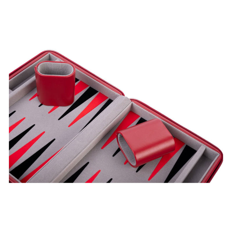 Afbeelding laden in galerijviewer, Engelhart backgammon reisspel met rits - rood
