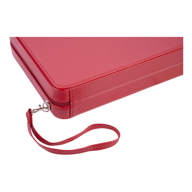 Afbeelding laden in galerijviewer, Engelhart backgammon reisspel met rits - rood
