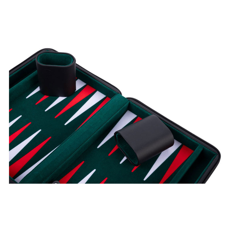 Afbeelding laden in galerijviewer, Engelhart backgammon reisspel met rits - zwart

