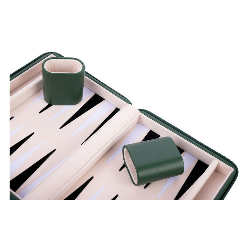 Afbeelding laden in galerijviewer, Backgammon reisspel met rits - groen
