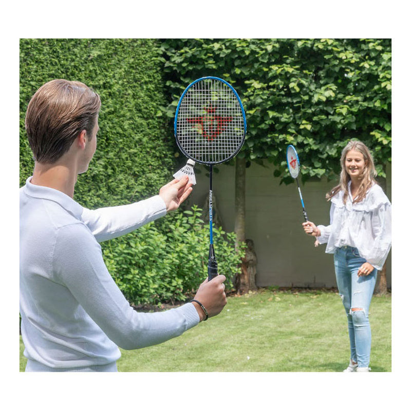 Afbeelding laden in galerijviewer, Engelhart badmintonset - 2 shuttles en 2 rackets
