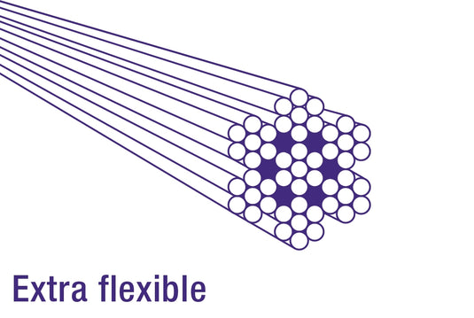 Elvedes Gaskabel universeel 1700mm 2250mm extra flexibel verzinkt zwart (op kaart)