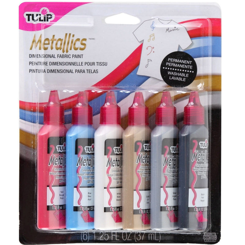 Afbeelding laden in galerijviewer, Tulip • 3d textielverf 37ml metallic 6st.
