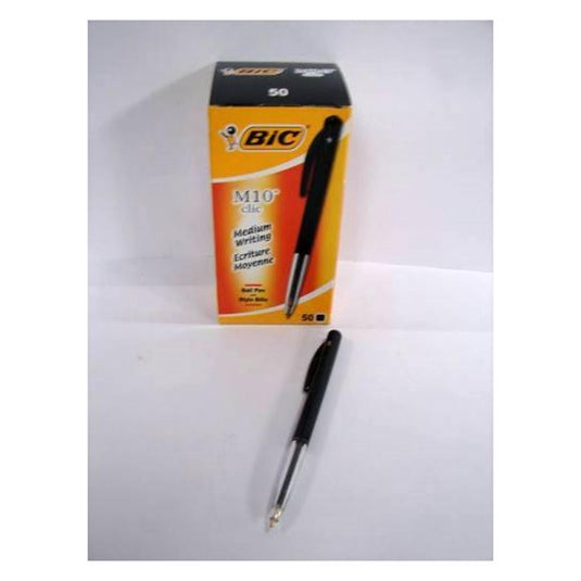 Balpen bic m-10 zwart 50 stuks 0,4mm
