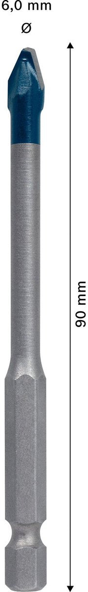 Bosch expert serie - hardceramic boor - 6 x 90 mm - precizie boor - zeskant