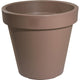 Bloempot e k rond 25cm mokka | 4 stuks