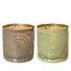 Solar candle lights ijzer flame effect 2 assorti | 12 stuks