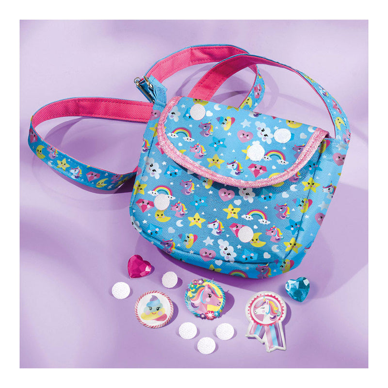 Afbeelding laden in galerijviewer, Totum unicorn 2 in 1 knutselset armbandjes maken sieraden en tasje versieren - creatief speelgoed meisjes vanaf 4 jaar cadeau tip knutselen
