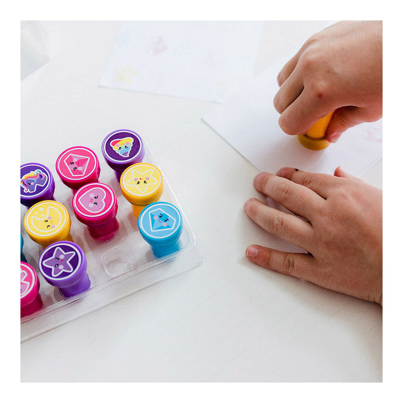 Afbeelding laden in galerijviewer, Totum stempels unicorn junior 12 stuks zelfinktend - creatief speelgoed junior meisjes vanaf 3 jaar - stempelen knutselen kaarten maken cadeau tip
