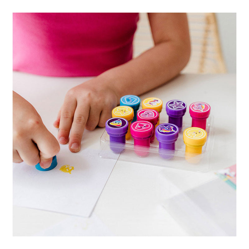 Afbeelding laden in galerijviewer, Totum stempels unicorn junior 12 stuks zelfinktend - creatief speelgoed junior meisjes vanaf 3 jaar - stempelen knutselen kaarten maken cadeau tip
