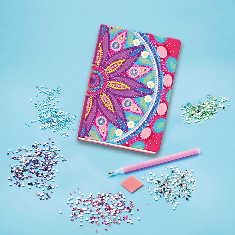 Afbeelding laden in galerijviewer, Totum diamond notitieboekje 079700 cadeautip - creatief knutselen schrijfboek - diamond painting mandala vanaf 6 jaar
