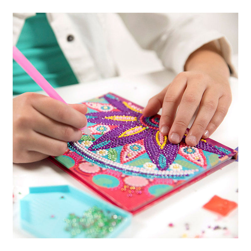 Afbeelding laden in galerijviewer, Totum diamond notitieboekje 079700 cadeautip - creatief knutselen schrijfboek - diamond painting mandala vanaf 6 jaar

