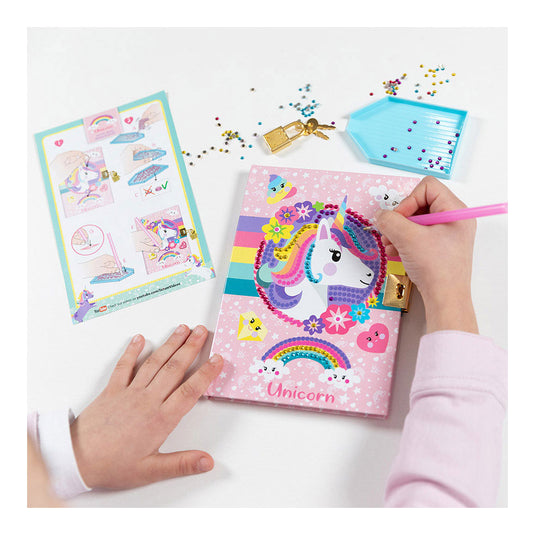 Totum unicorn geheim dagboek met slot vriendenboek | secret diary diamond painting knutselen | speelgoed meisjes cadeau tip