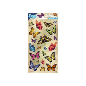 Totum stickervel glitter - vlinders
