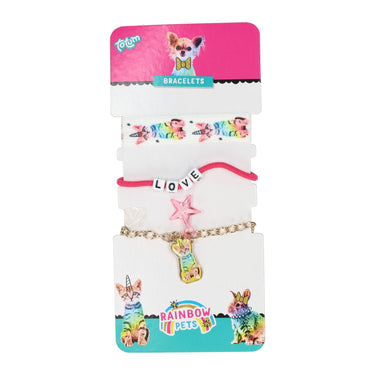 Creative craft group rainbow pets armbanden - 3st.
