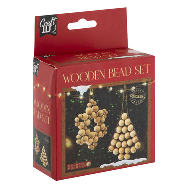 Creative craft group houten kralen kersthangers set kerstmis