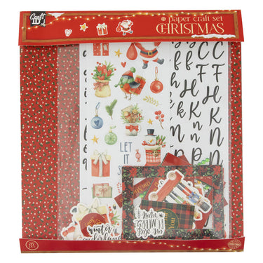 Creative craft group knutselen met papier set kerstmis - 37dlg.