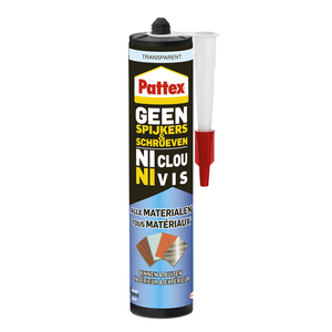 Pattex 1066004 - geen spijkers geen schroeven binnen-buiten trans 300g | 12 stuks