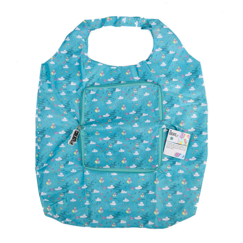 Afbeelding laden in galerijviewer, Create it! poptastic opvouwbare shopper - turquoise
