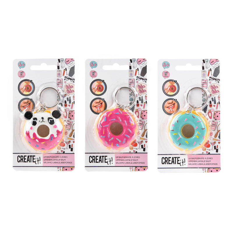 Afbeelding laden in galerijviewer, Create It! Beauty Sleutelhanger Donut met Lippenbalsem
