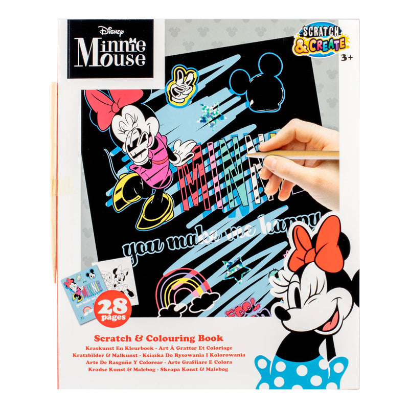 Afbeelding laden in galerijviewer, Canenco Minnie Mouse Kraskunsten Kleurboek
