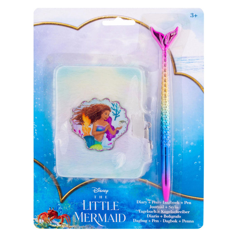 Afbeelding laden in galerijviewer, Canenco the little mermaid pluche dagboek met zeemermin pen
