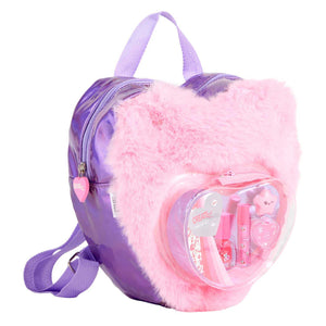 Canenco create it! beauty make-up set in fluffy rugtas love roze