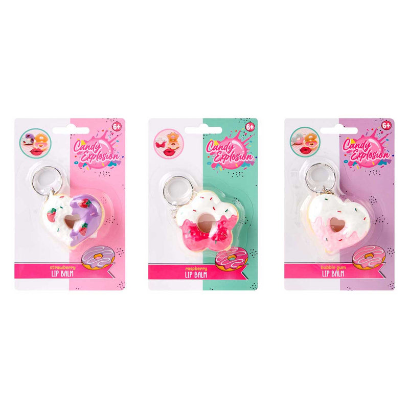 Afbeelding laden in galerijviewer, Canenco create it! candy explosion donut lippenbalsem sleutelhanger
