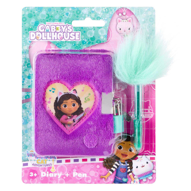 Afbeelding laden in galerijviewer, Canenco gabby's poppenhuis pluche dagboek met pluche pen
