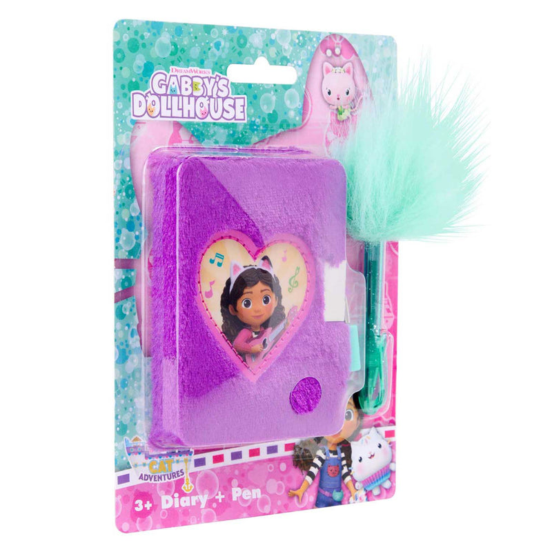 Afbeelding laden in galerijviewer, Canenco gabby's poppenhuis pluche dagboek met pluche pen
