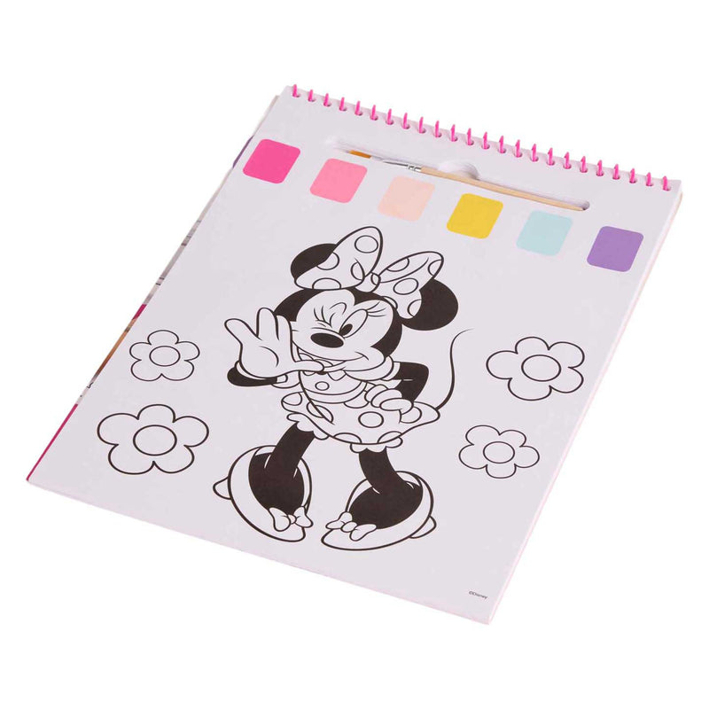Afbeelding laden in galerijviewer, Canenco minnie mouse water verfset boek - incl kwast
