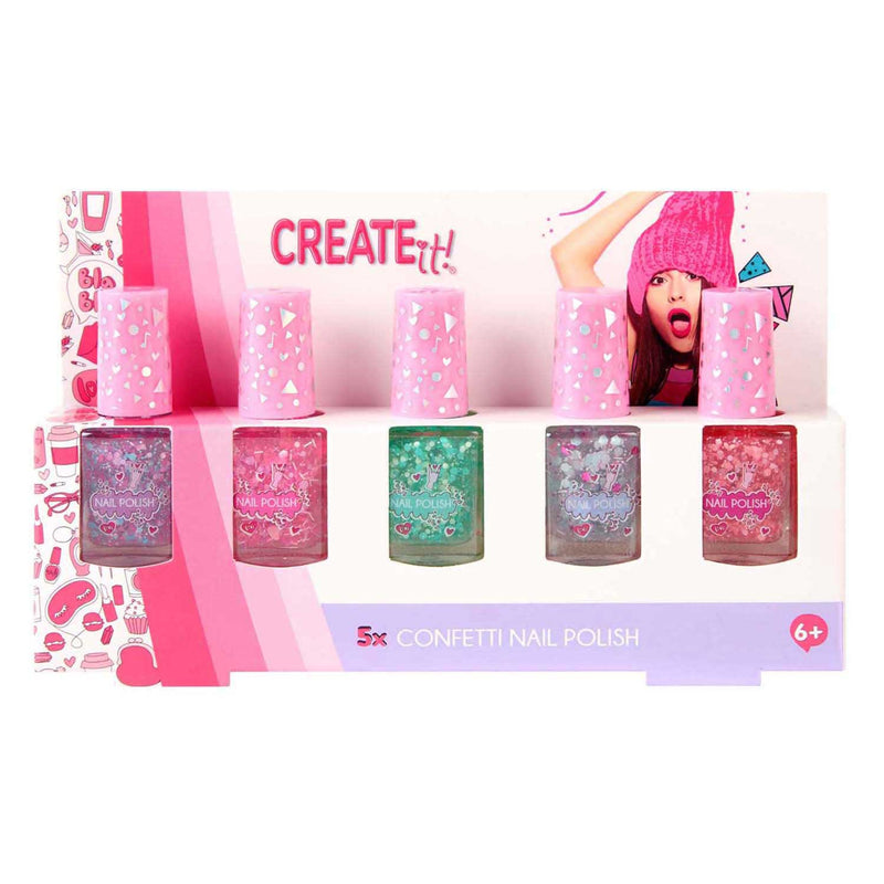 Afbeelding laden in galerijviewer, Canenco create it! nagellak confetti - 5dlg.
