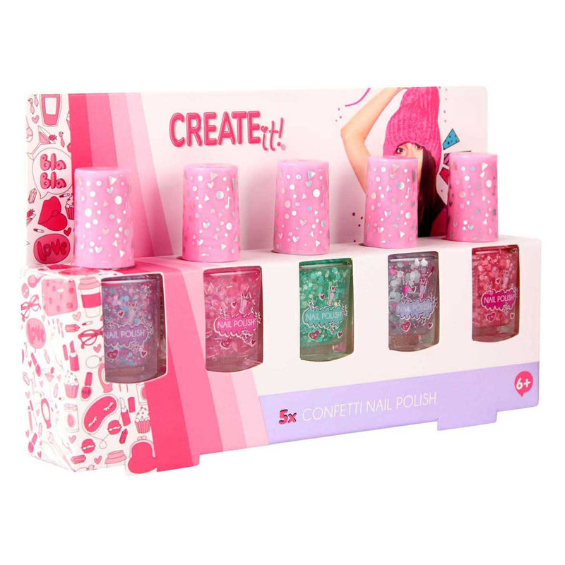 Afbeelding laden in galerijviewer, Canenco create it! nagellak confetti - 5dlg.
