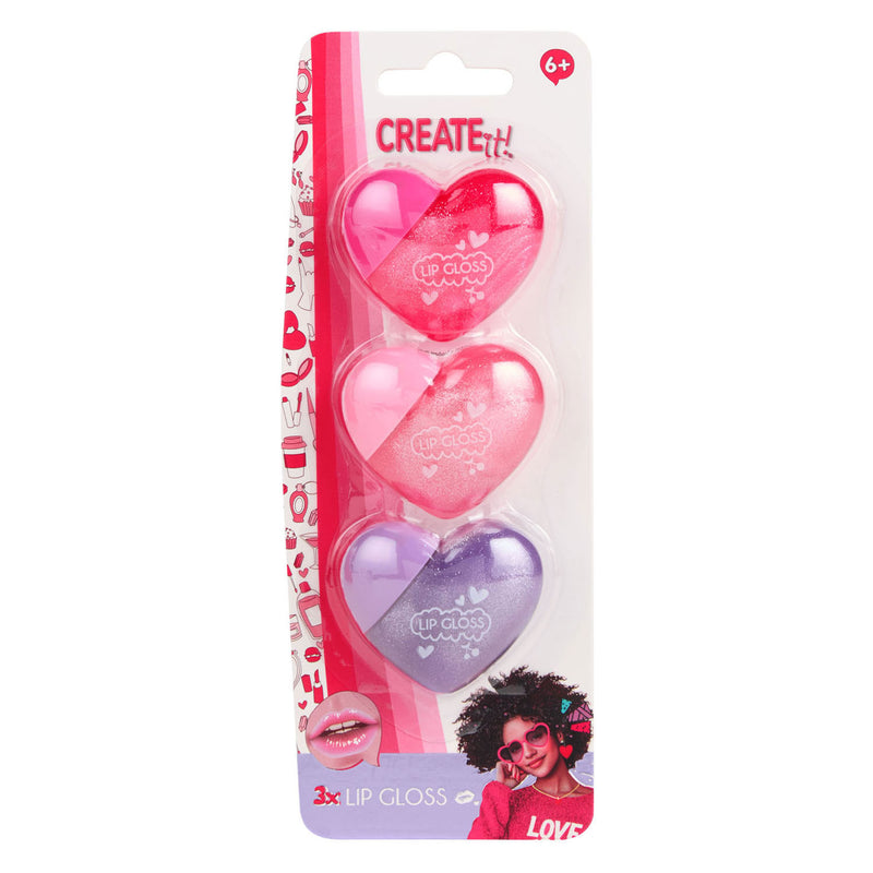 Afbeelding laden in galerijviewer, Canenco create it! love lipgloss hartjes - 3st.
