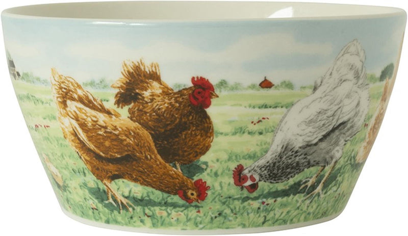 Afbeelding laden in galerijviewer, Wiebe van der zee wiebe's farm kom kip ã˜13cm doos a 6 stuks porselein
