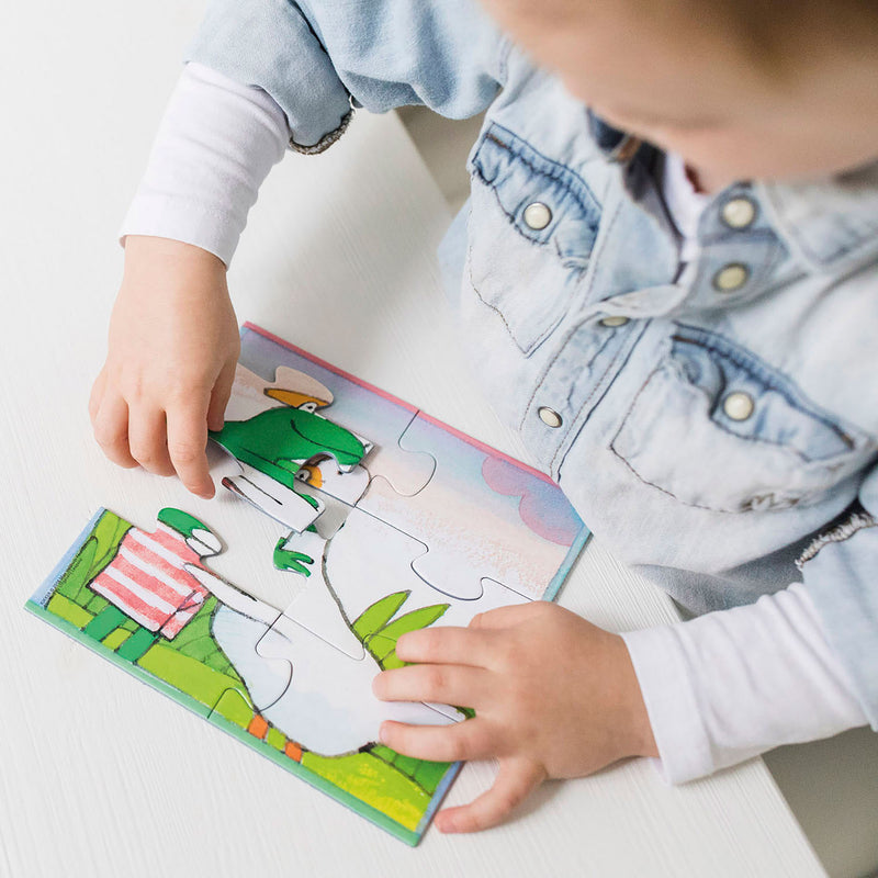 Afbeelding laden in galerijviewer, Bambolino kikker 4-in-1 kinderpuzzel - 4, 6, 9 en 16 stukjes - peuter en kleuter speelgoed - voor meisjes en jongens - vanaf 3 jaar - toys

