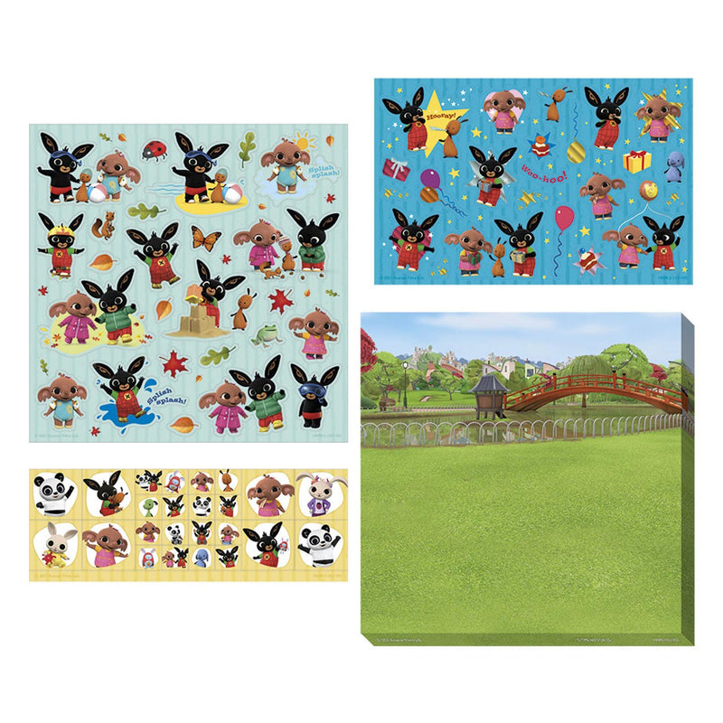 Afbeelding laden in galerijviewer, Bambolino bing stickers, 3 stickervellen met speelachtergrond, creatief speelgoed - vanaf 3 jaar - toys
