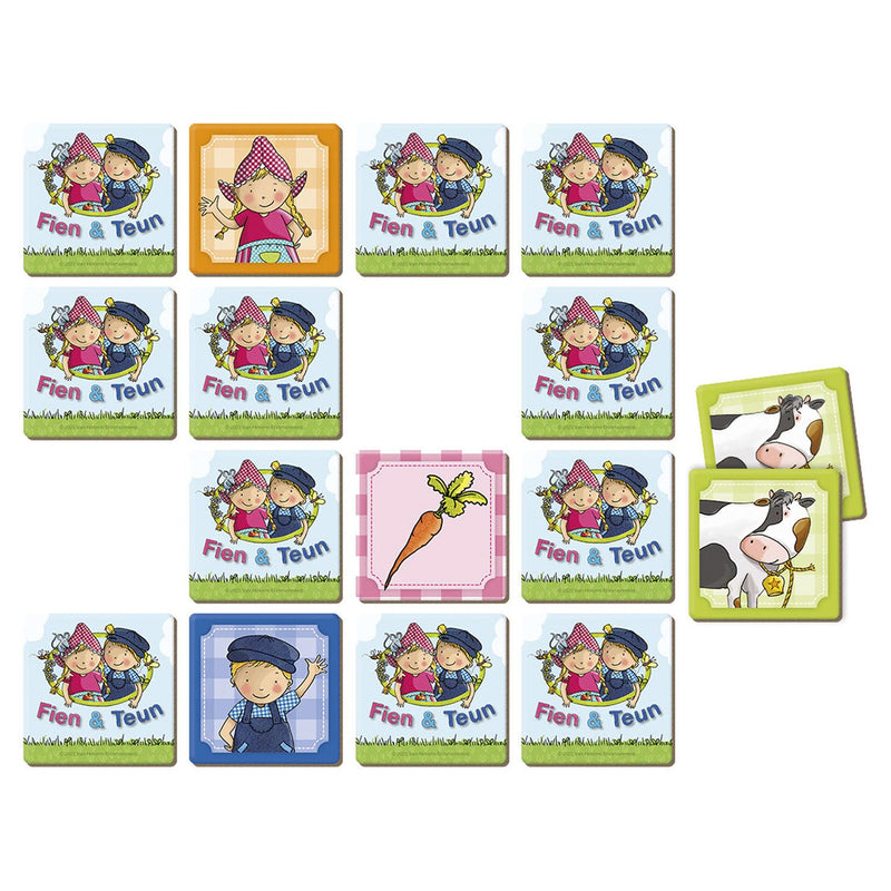 Afbeelding laden in galerijviewer, Bambolino fien teun memo spelletje - geheugen spel educatief spelgoed - boerderij - toys - vanaf 3 jaar

