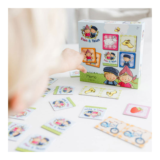 Bambolino fien teun memo spelletje - geheugen spel educatief spelgoed - boerderij - toys - vanaf 3 jaar