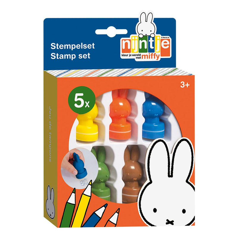 Afbeelding laden in galerijviewer, Totum nijntje stempels, 5 stuks zelf inktend, stempelen, stempelset - creatief peuter kleuter speelgoed - vanaf 3 jaar - bambolino toys knutselen junior
