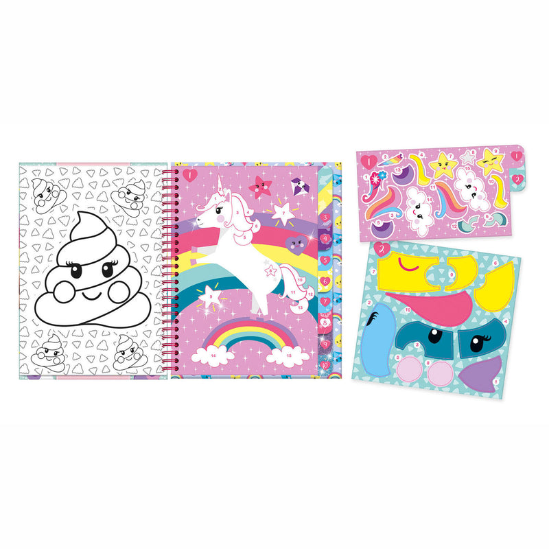 Afbeelding laden in galerijviewer, Totum unicorn stickerpuzzel - doeboek - stickeren op nummer - 10 puzzels, 5 stickervellen en 10 kleurplaten - speelgoed kinderen - knutselen - voor meisjes - ook voor kleuters - vanaf 3 jaar
