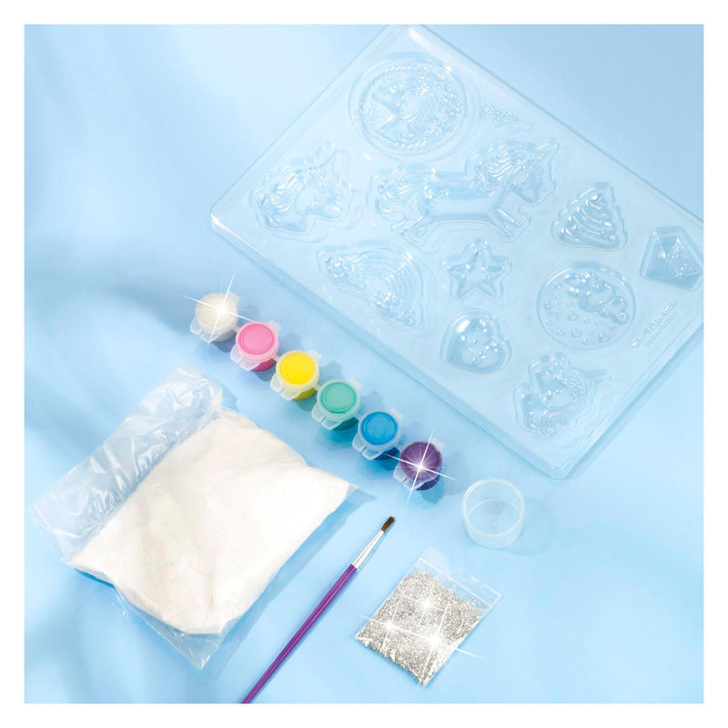 Afbeelding laden in galerijviewer, Totum unicorn gips gieten schilderen model paint 10 gipsfiguren maken incl. 5 kleuren verf en penseel - knutselset cadeau tip speelgoed meisjes en jongens vanaf 5 jaar
