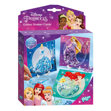 Totum disney princess knutselset luxe prinsessen glitter kaarten maken - met elsa, ariel en assepoester - knutselen speelgoed meisjes vanajf 4 jaar