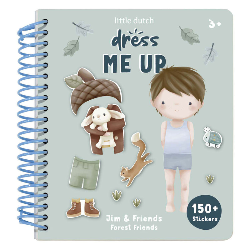 Afbeelding laden in galerijviewer, Little dutch dress up stickerboek jim forest friends
