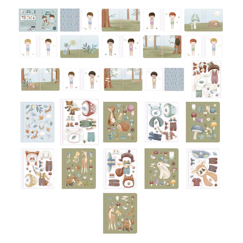 Afbeelding laden in galerijviewer, Little dutch dress up stickerboek jim forest friends

