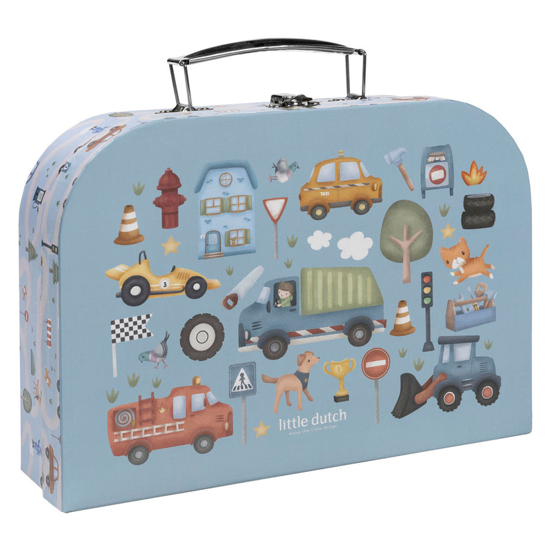 Afbeelding laden in galerijviewer, Little dutch knutselkoffer jim vehicles - creatief speelgoed - cadeautip

